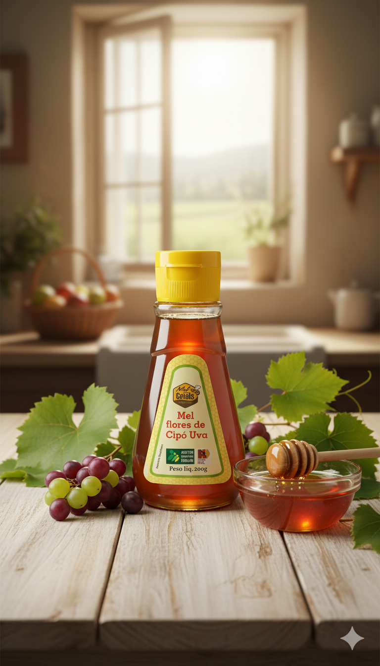 Mel Florada Cipo Uva Triangular 200G - MEL DAS GERAIS